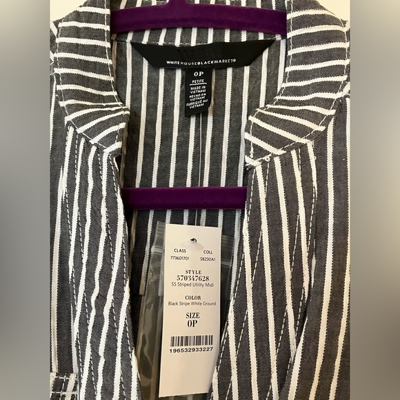 White House Black Market Striped Utility Midi. Size - 0P. - Picture 7 of 13